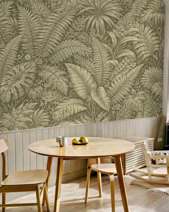 Fototapeta botaniczna dżungla w sepii