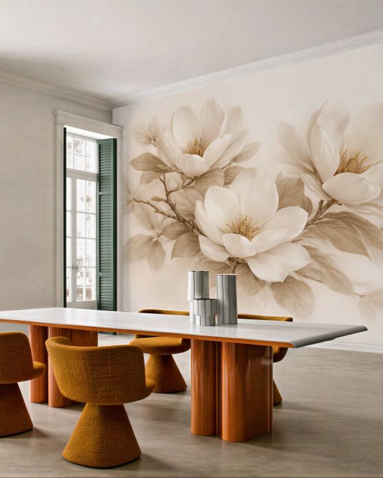 Fototapeta kremowa magnolia w rozkwicie