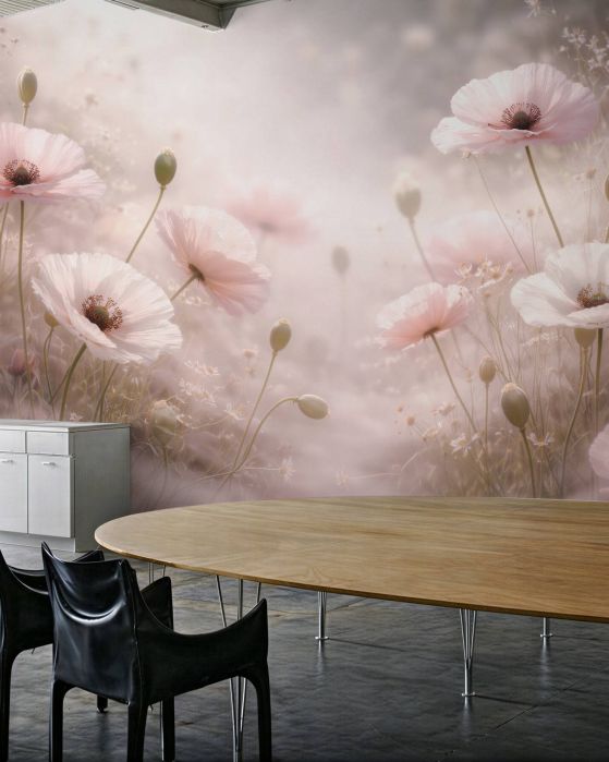 Fototapeta malowane protee w pastelowym ogrodzie