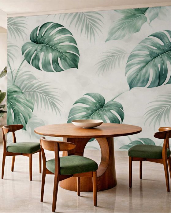 Fototapeta monstera w subtelnym rytmie