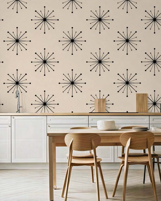 Fototapeta retro gwiazdy w geometrycznym rytmie
