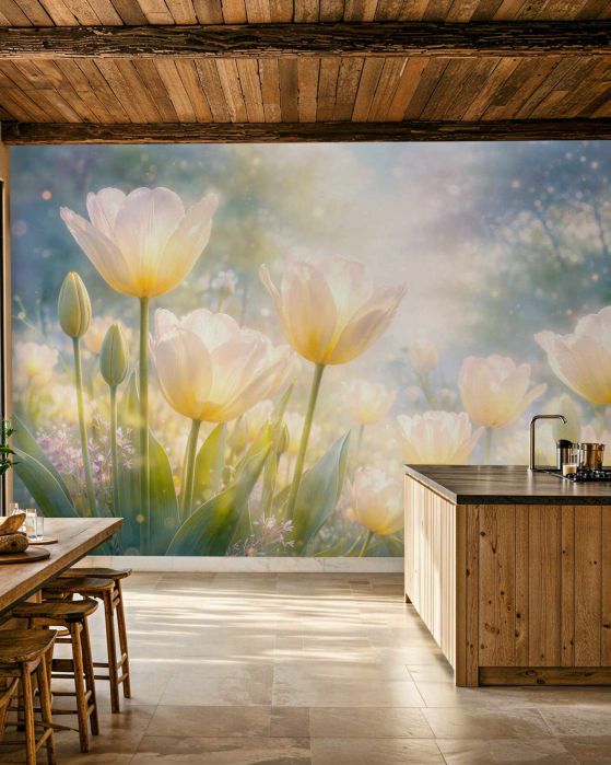 Fototapeta Świetliste tulipany o poranku