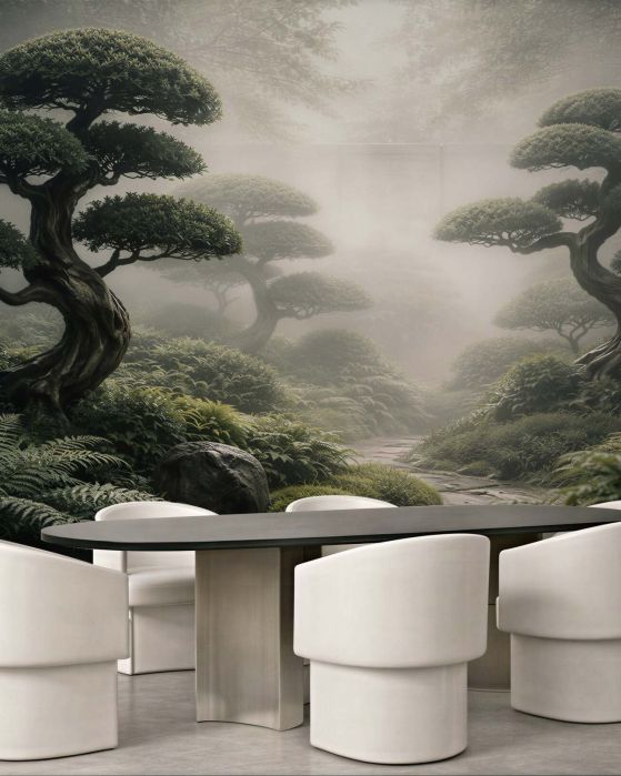 Fototapeta mistyczny ogród bonsai