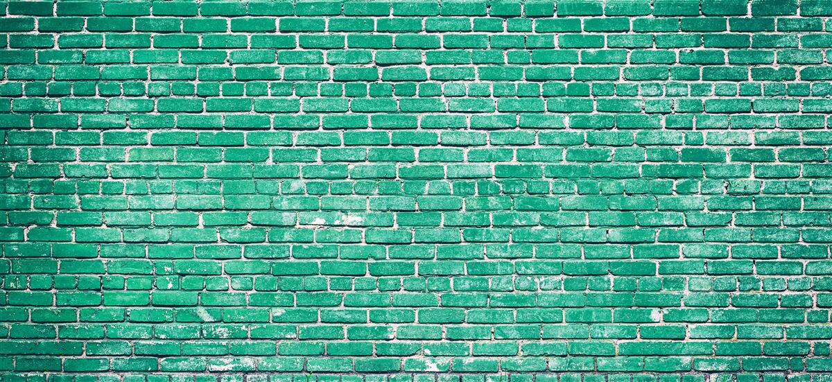 Fototapeta turkusowy mur z cegły