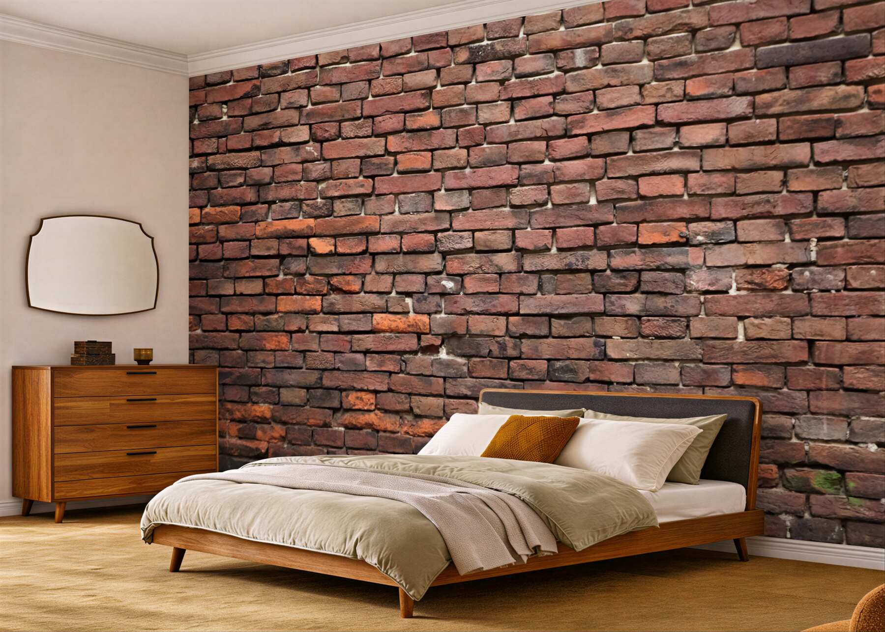 Fototapeta stary ciemny mur z cegły