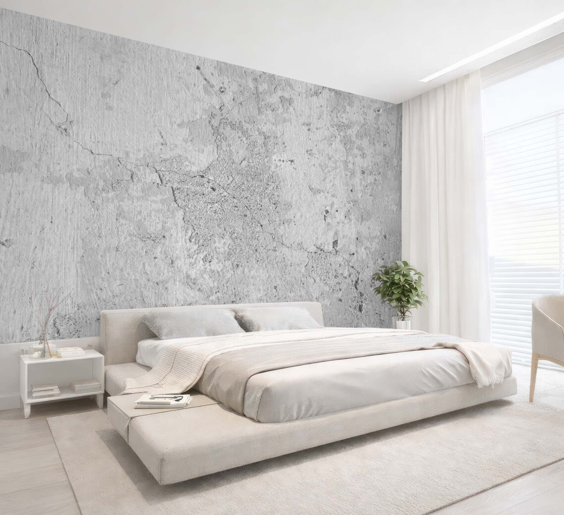 Fototapeta porysowany szary cement