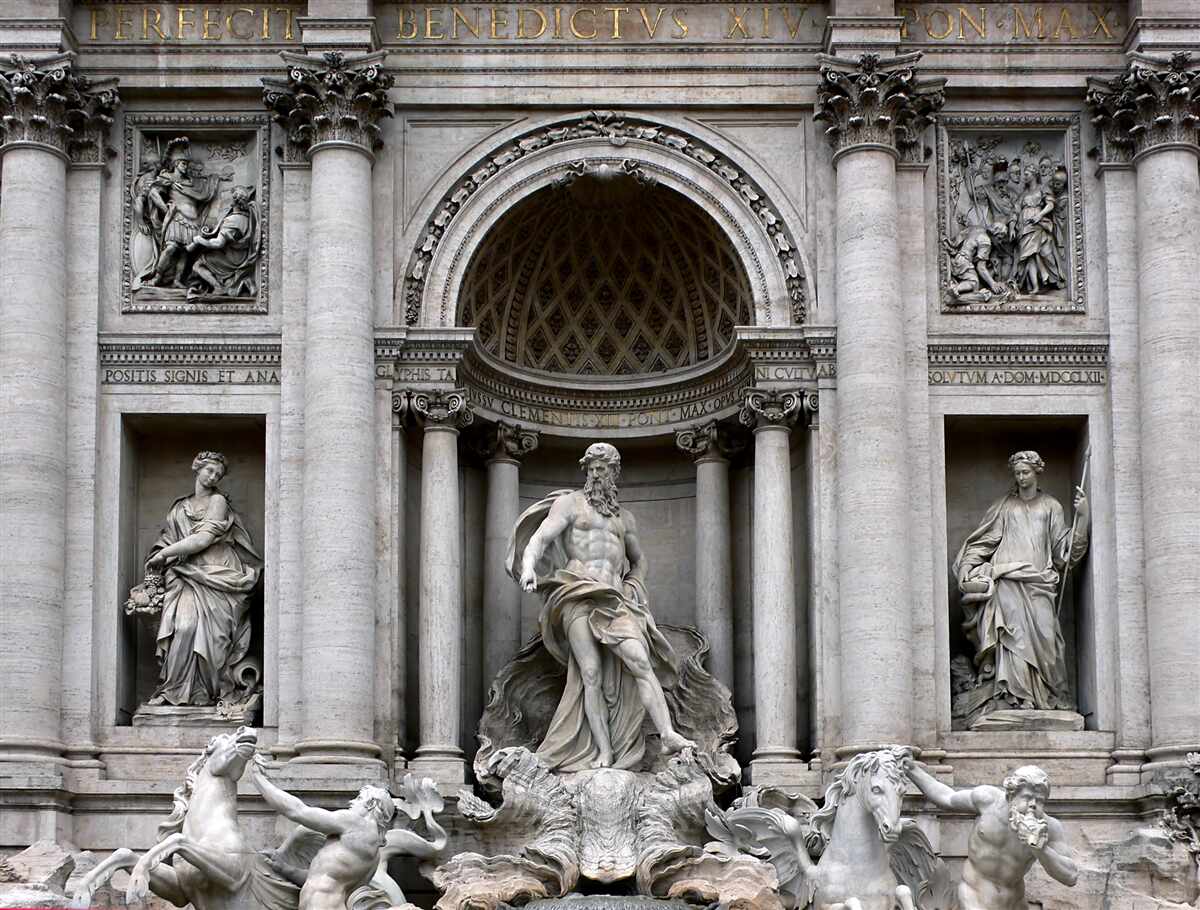 Fototapeta rzeźby przy Fontannie di Trevi