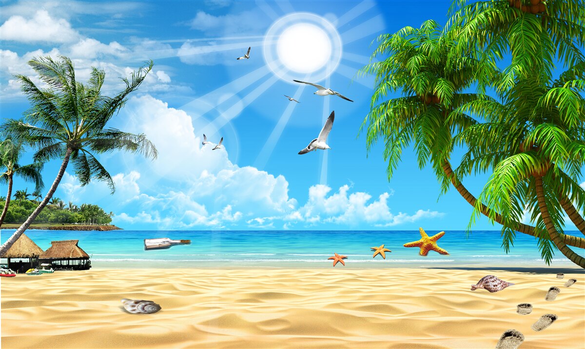 Fototapeta cichy raj na plaży
