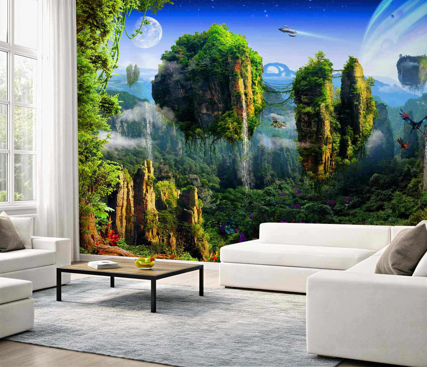 Fototapeta zielone miasto fantasy