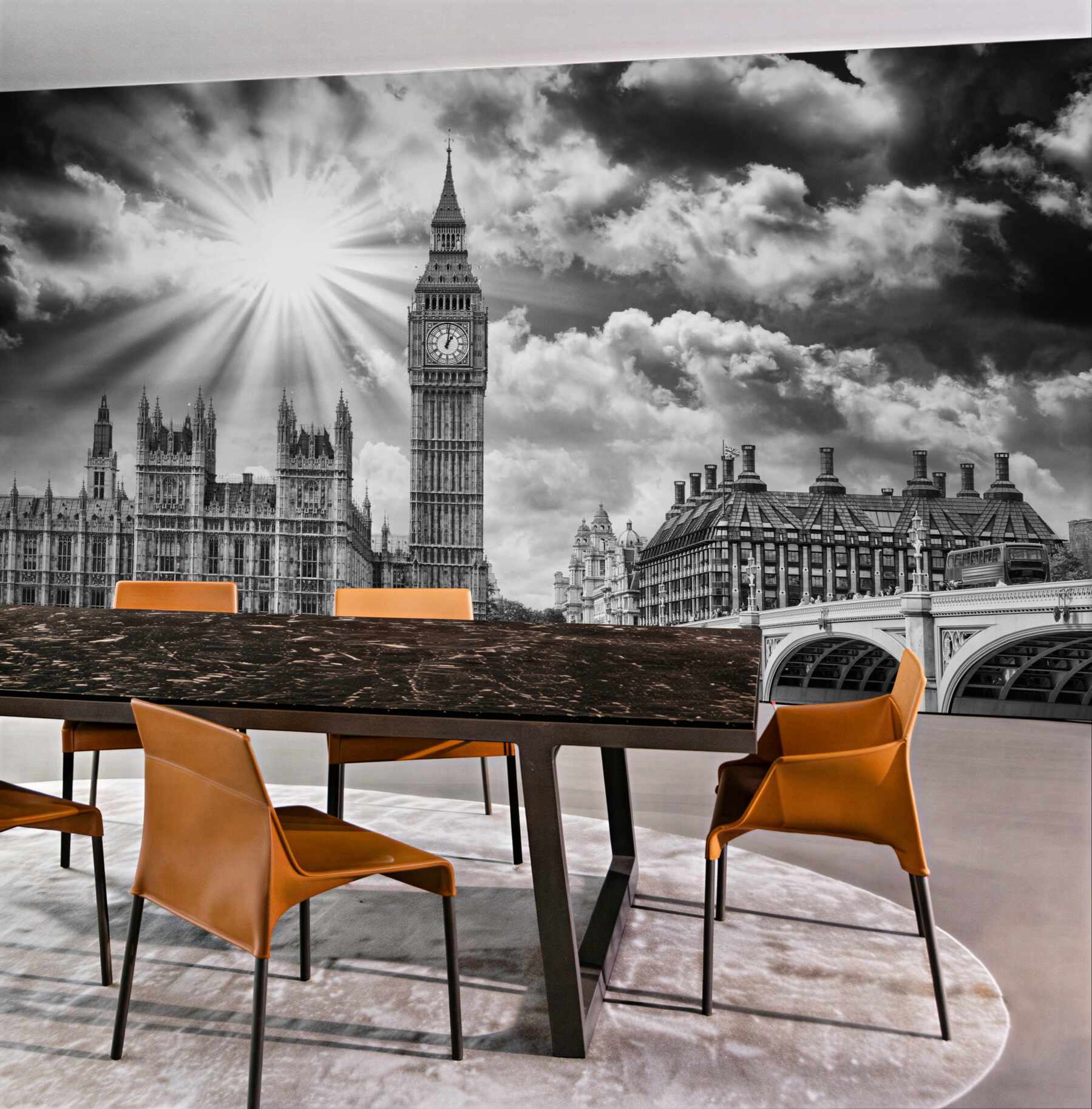 Fototapeta Big Ben czarno-biały Londyn