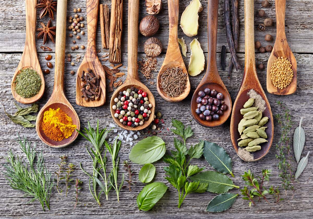 Fototapeta kolorowe aromatyczne przyprawy