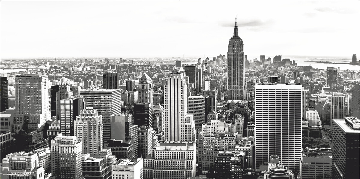 Fototapeta retro panorama Manhattanu
