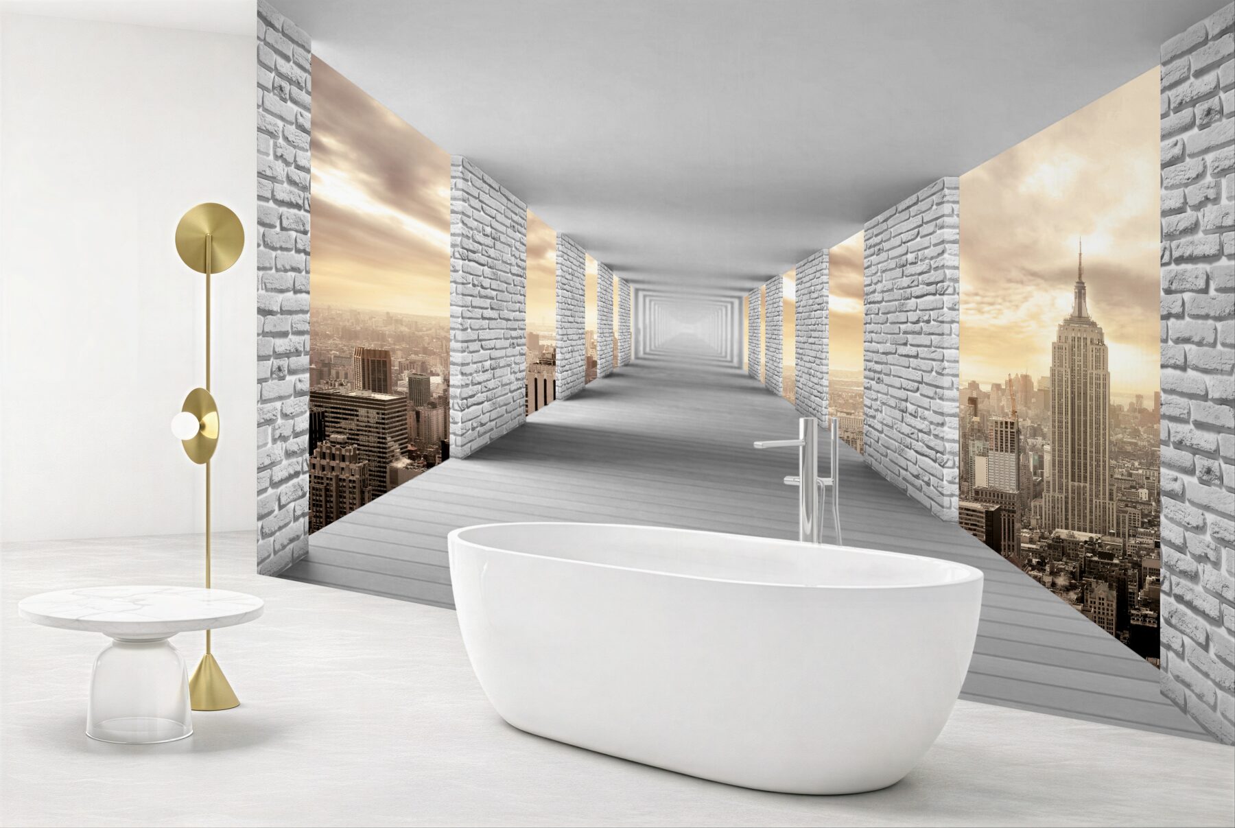 Fototapeta Tunel 3D przez miasto