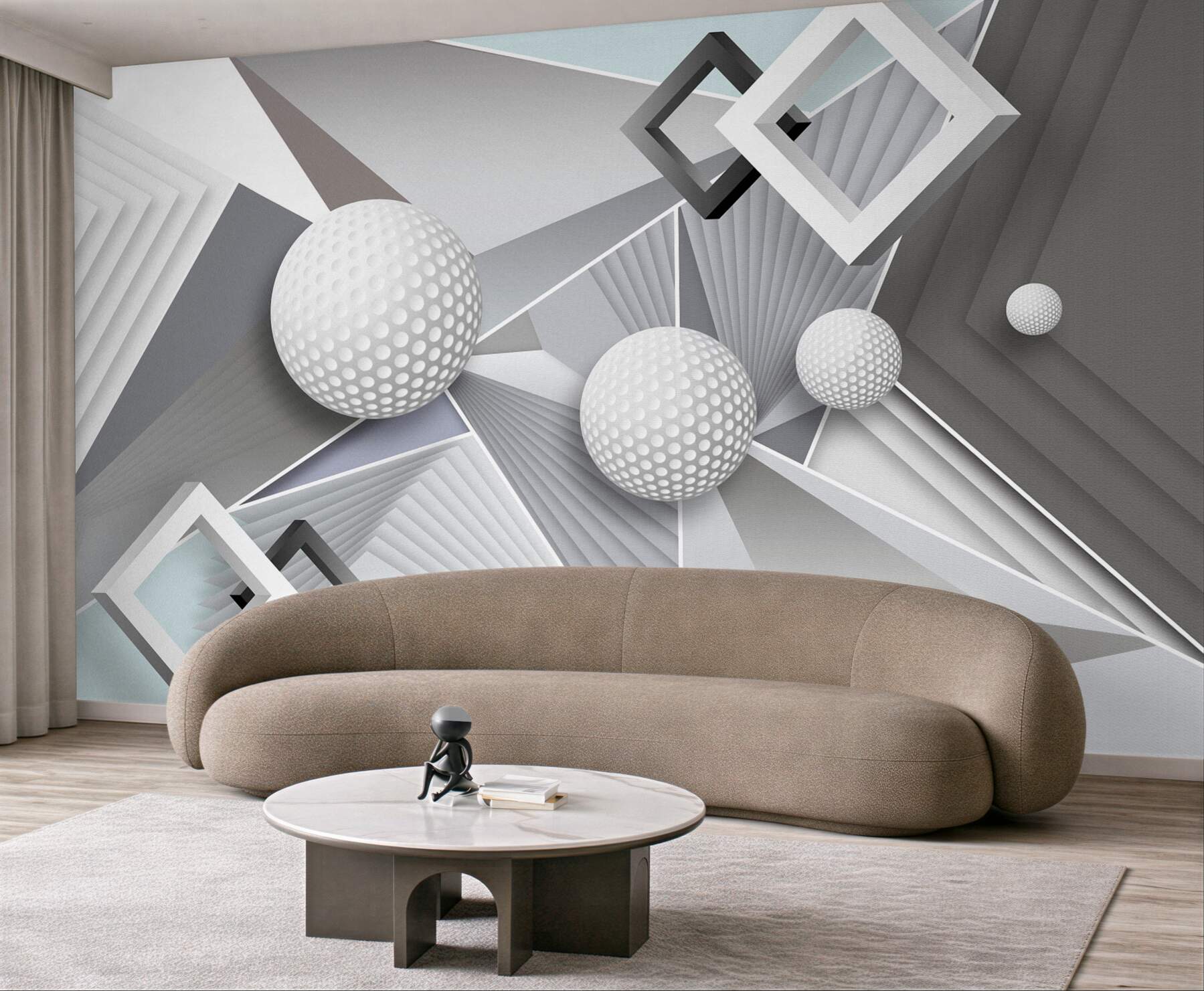 Fototapeta kule i kostki abstrakcji geometrycznej