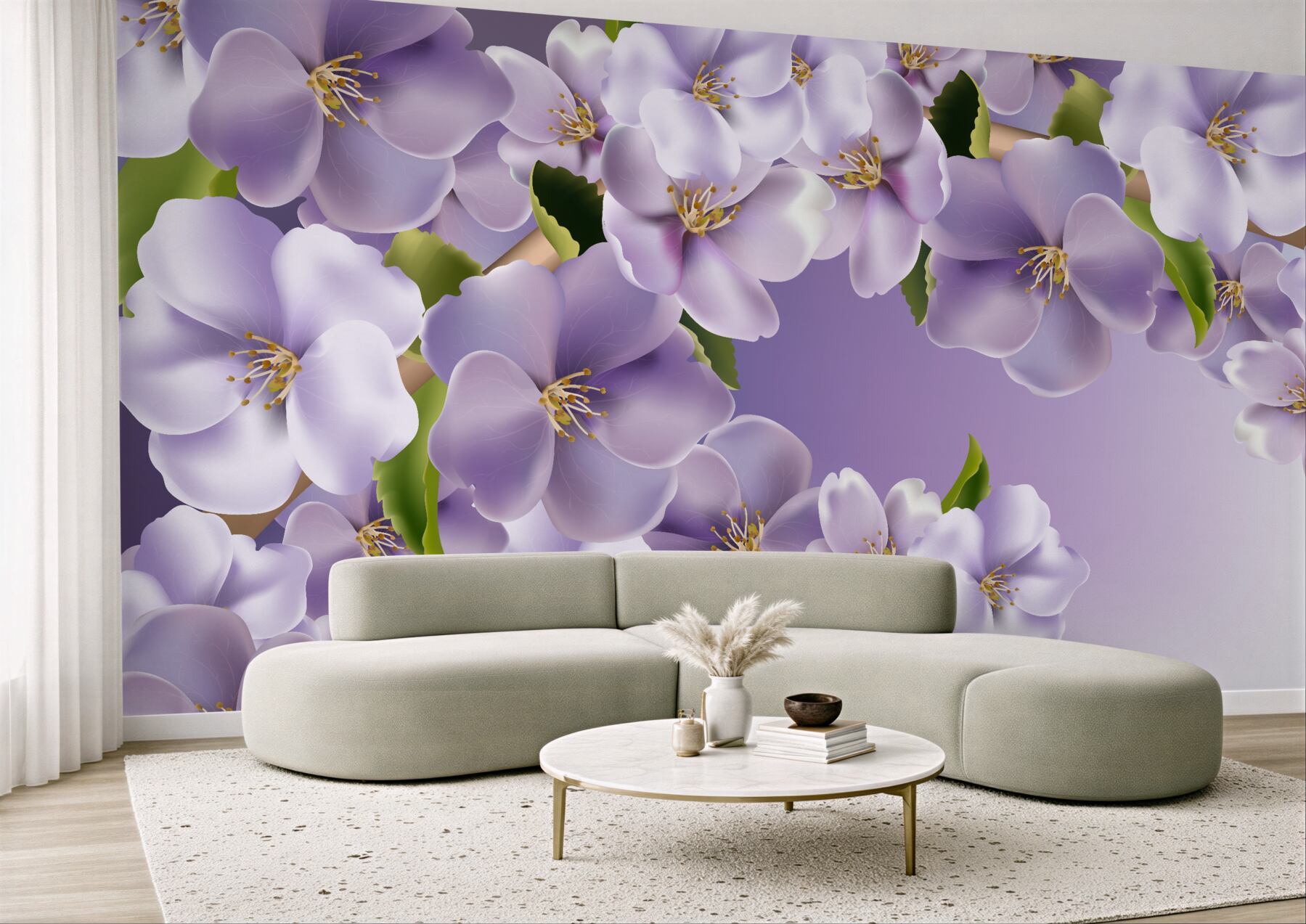 Fototapeta liliowe kolory delikatnej orchidei