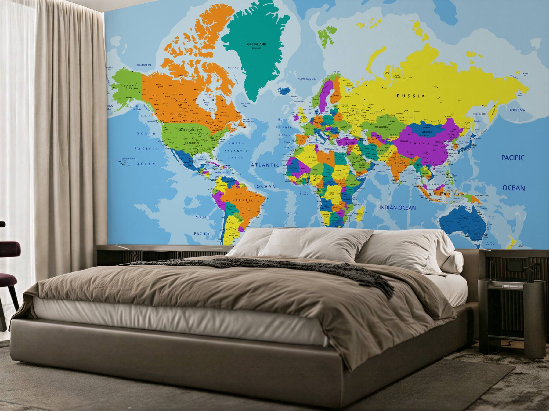 Fototapeta geopolityczna mapa świata