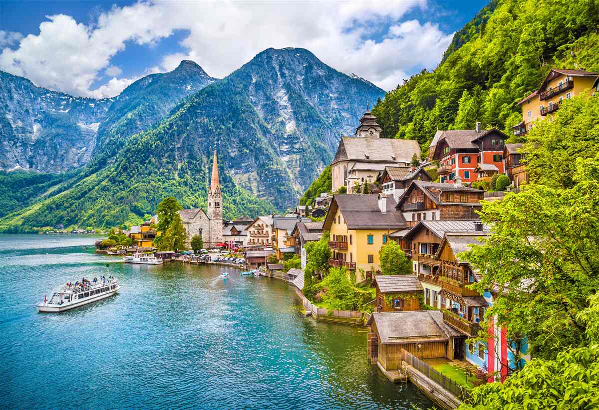 Fototapeta niesamowity austriacki Hallstatt