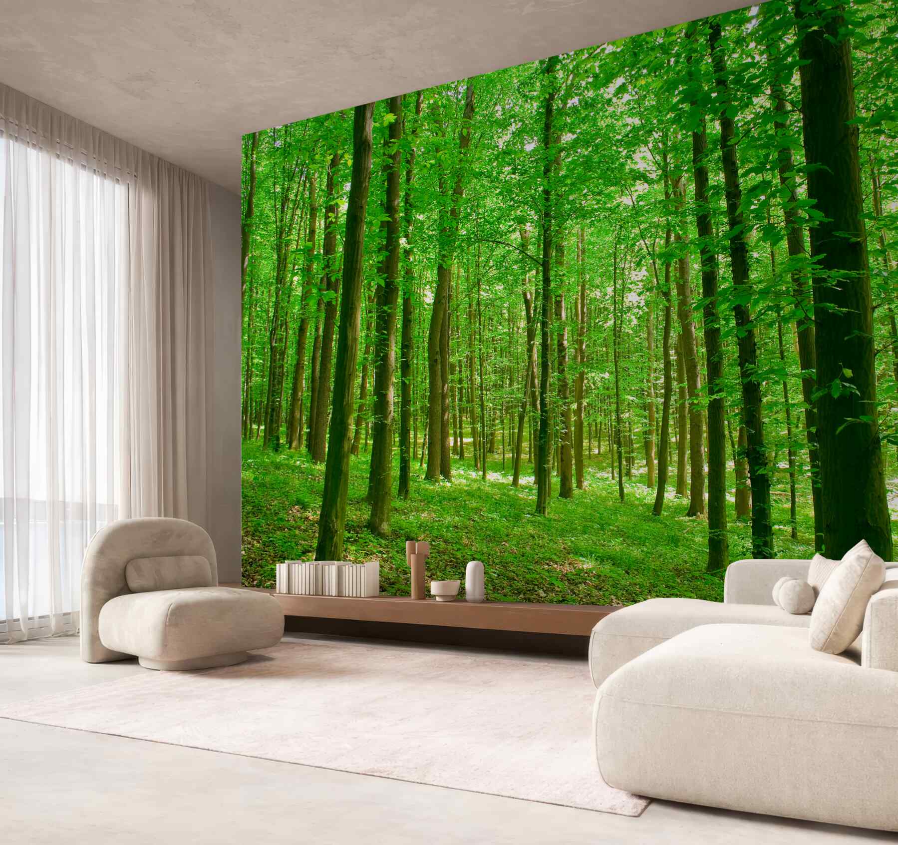 Fototapeta smukły letni las liściasty