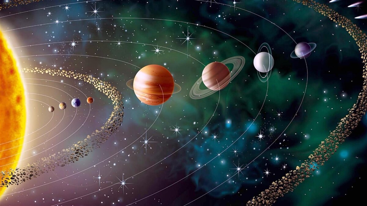 Fototapeta parada planet przed słońcem