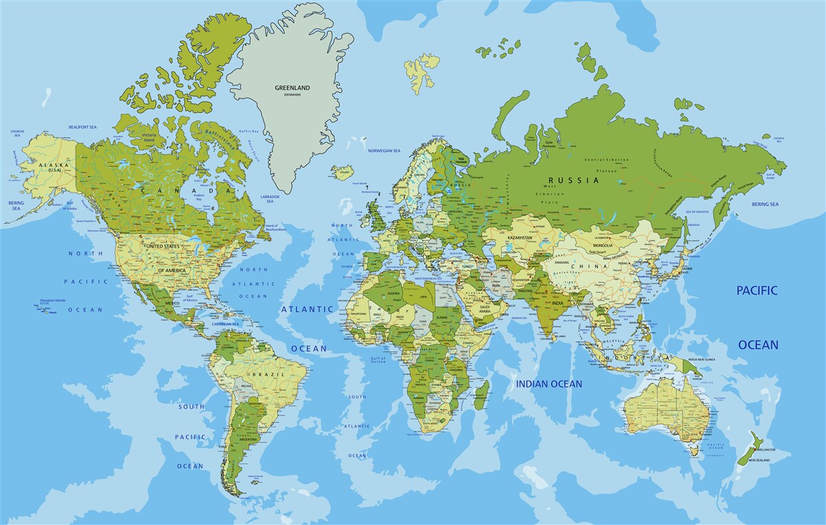 Fototapeta klasyczna mapa świata