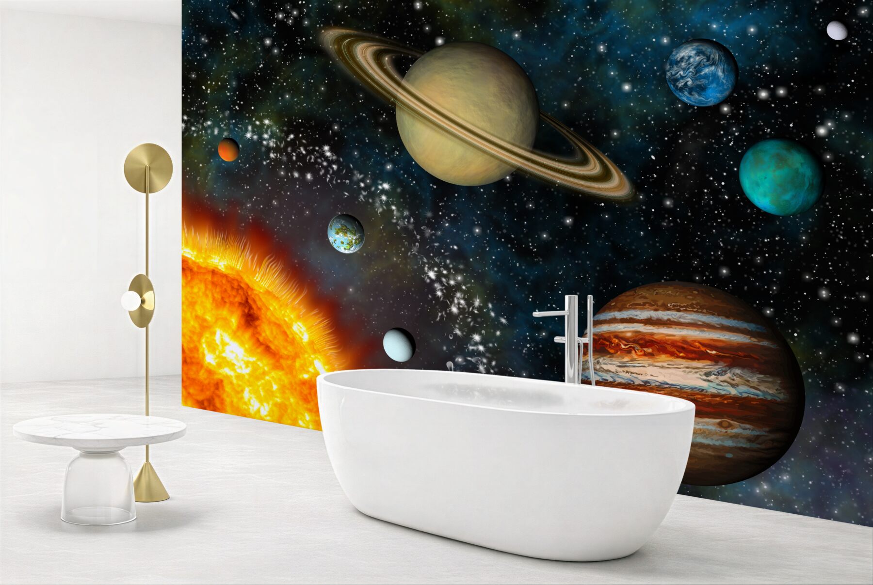 Fototapeta rozmiary planet i słońca