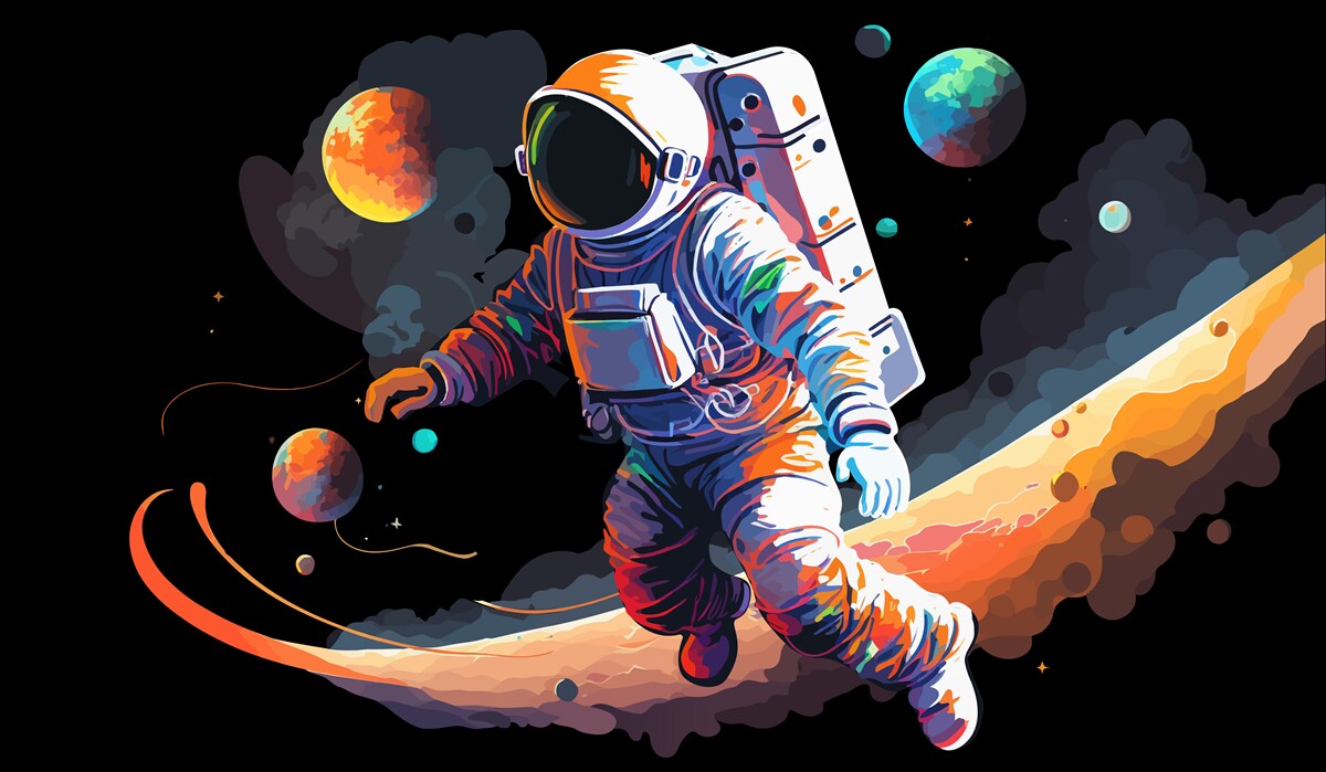 Fototapeta astronauta w kosmosie