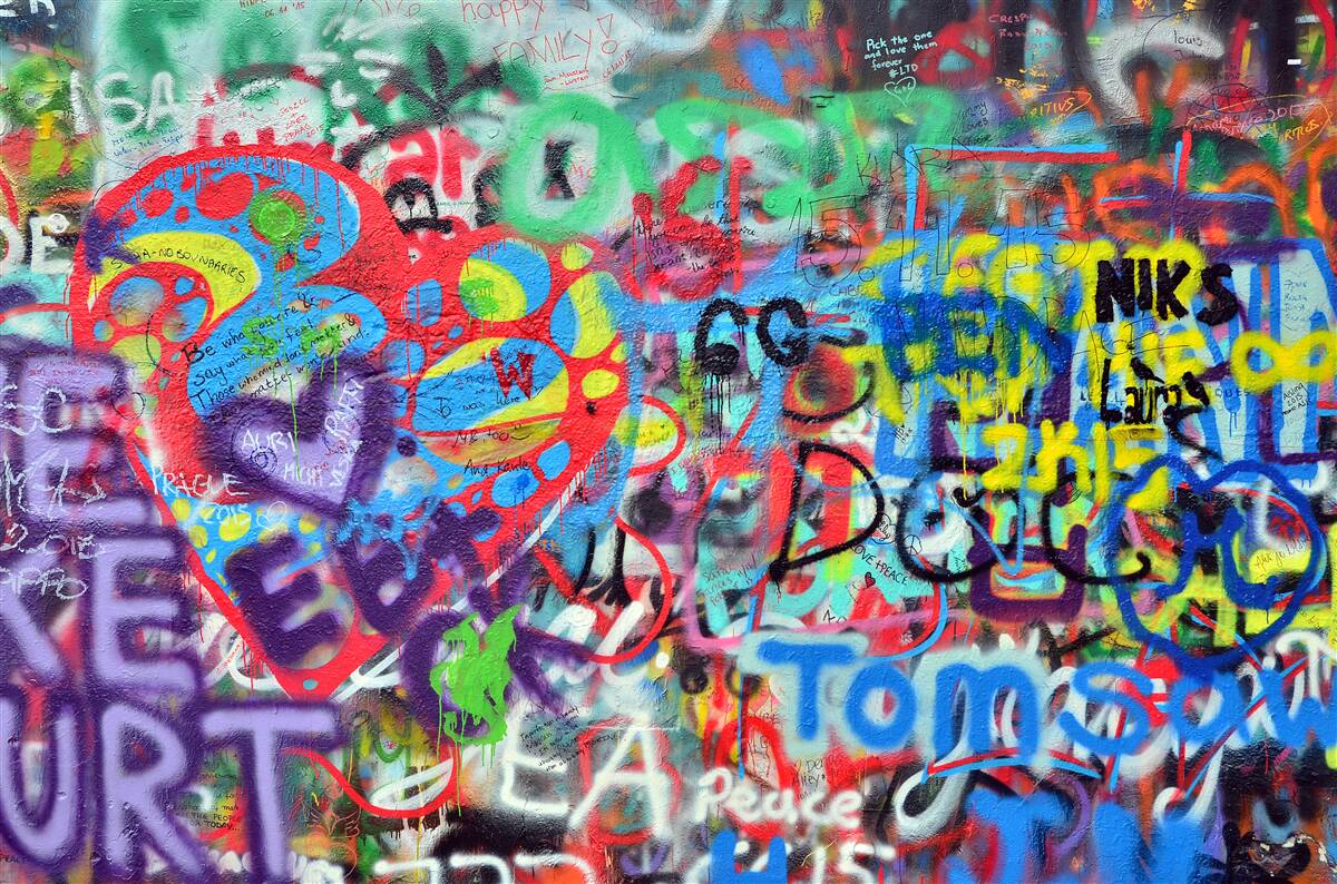 Fototapeta napisy graffiti na ścianie