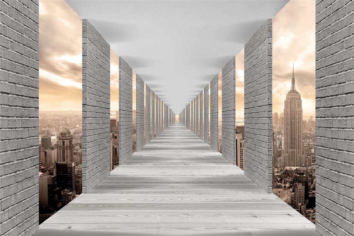 Fototapeta tunel wyjściowy w 3D