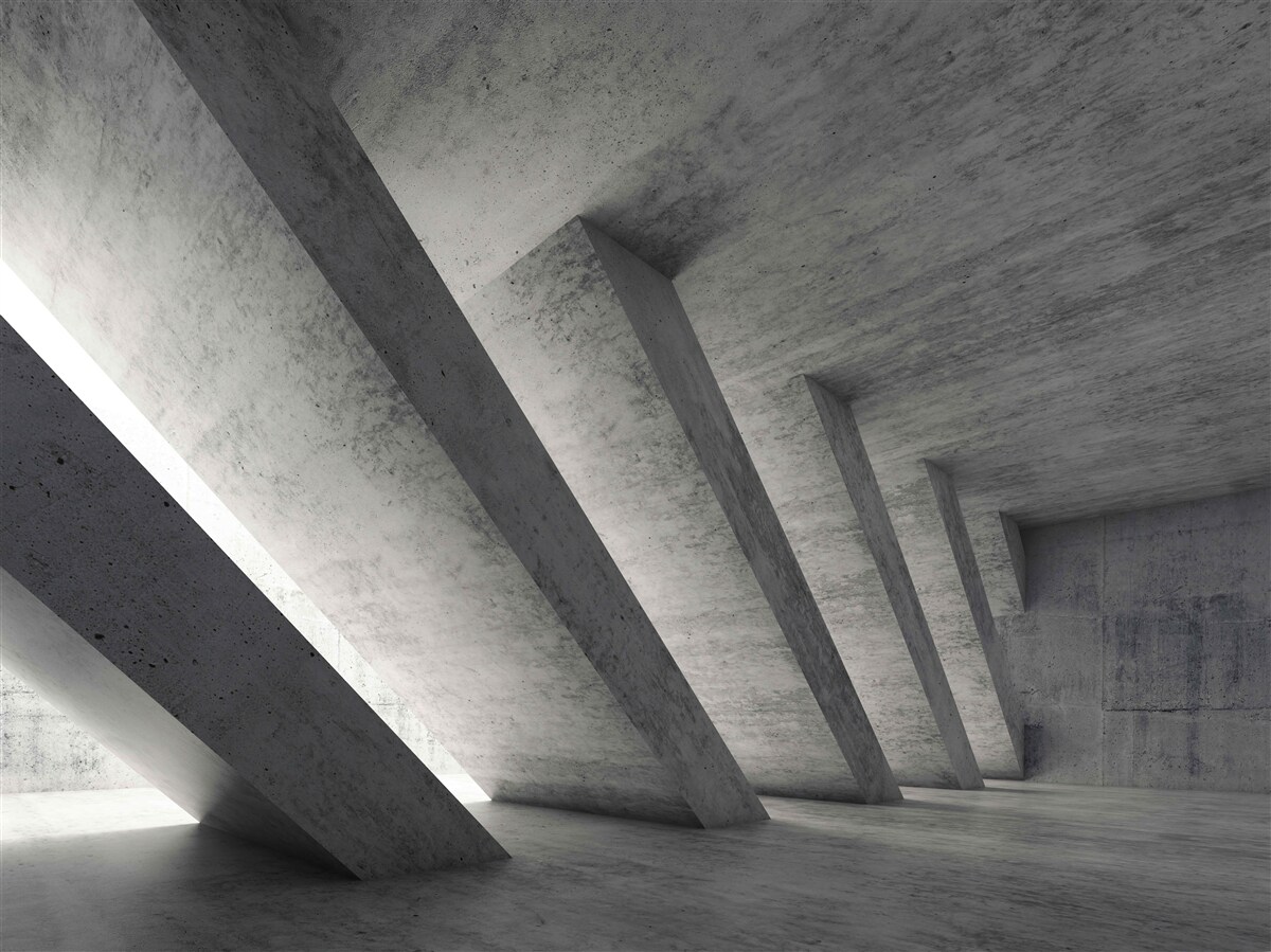 Fototapeta architektoniczny szary tunel