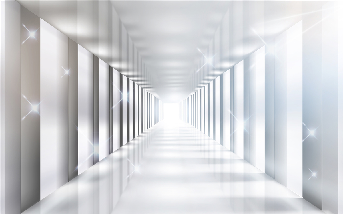 Fototapeta tunel nad miastem w nieskończoność