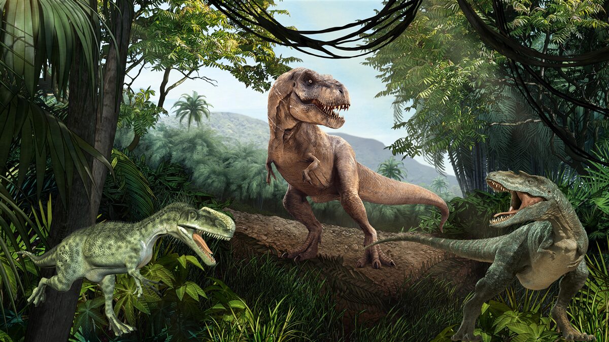 Fototapeta Wiek dinozaurów w tropikach