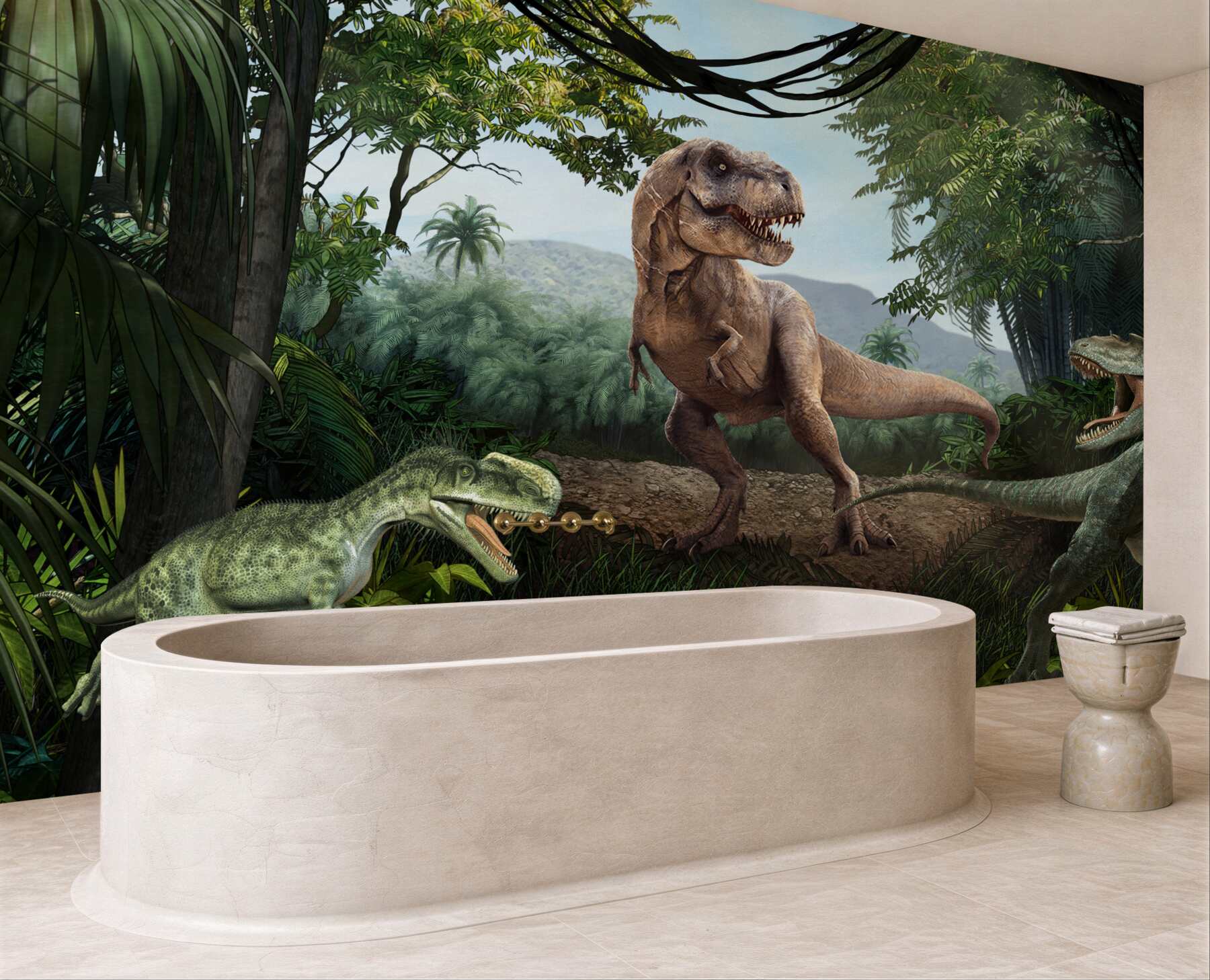 Fototapeta Wiek dinozaurów w tropikach