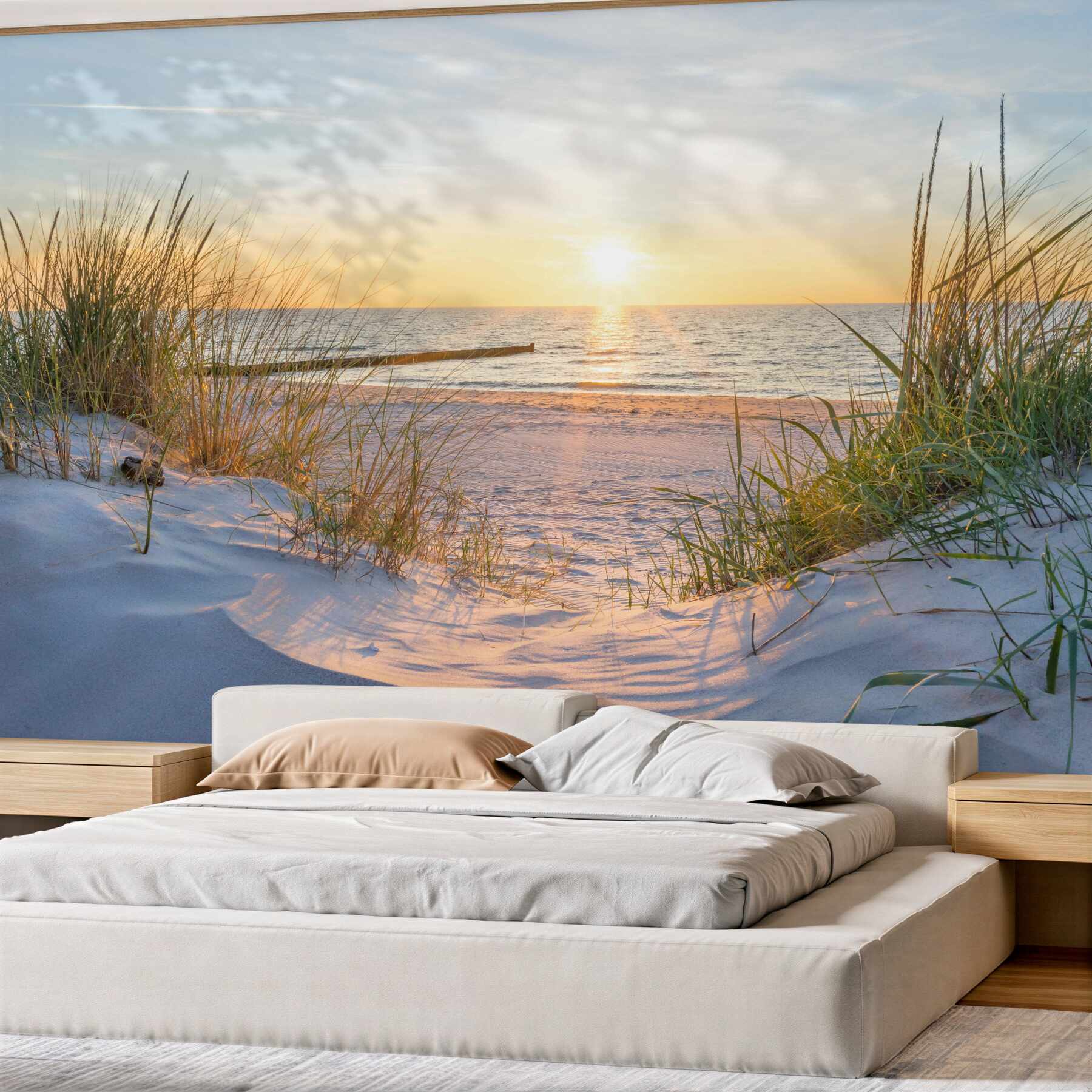 Fototapeta Fototapetaa zachód słońca na plaży