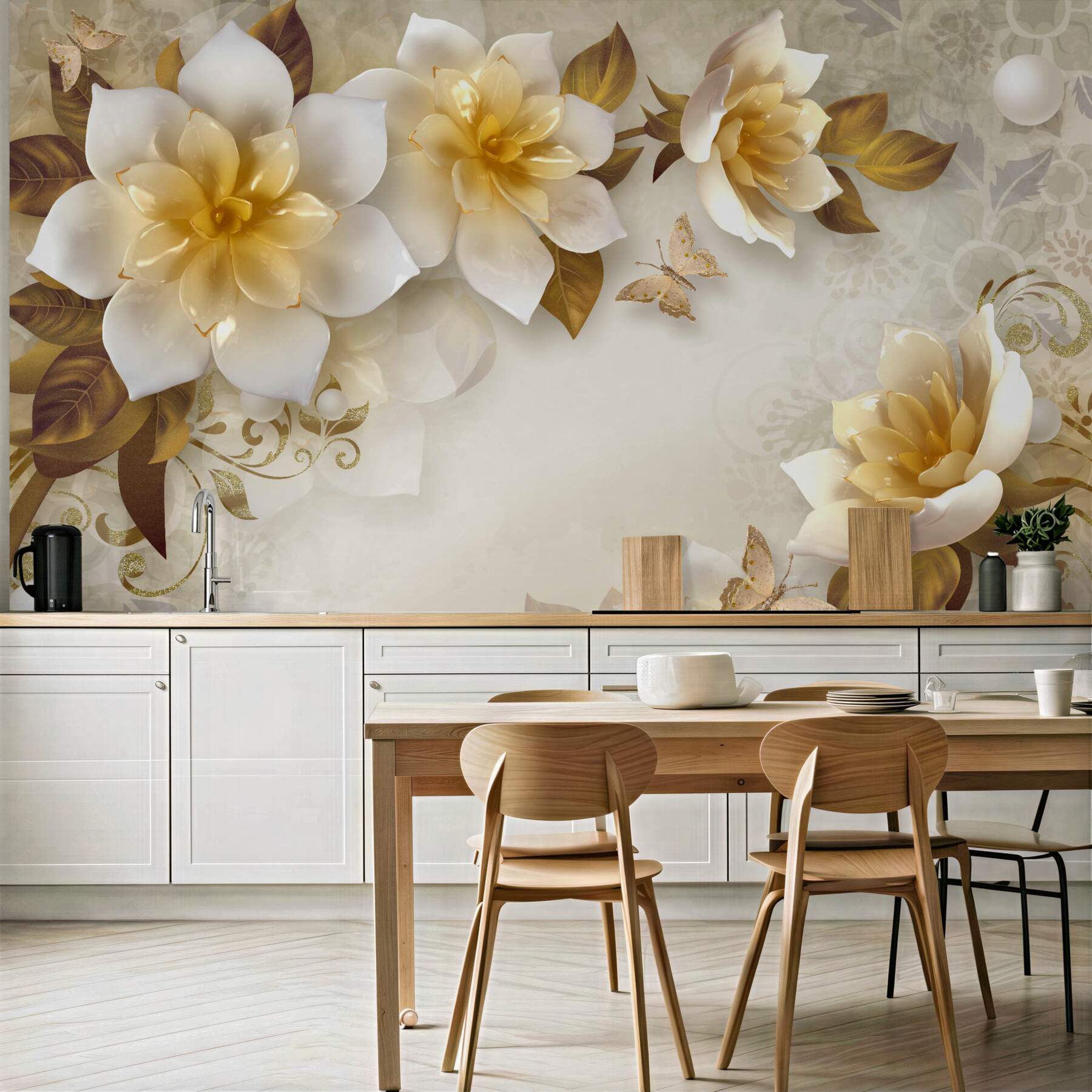 Fototapeta PORCELANOWE KWIATY