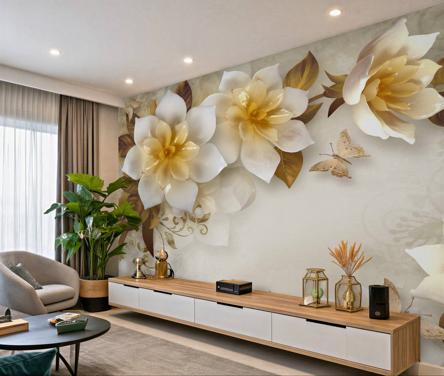 Fototapeta PORCELANOWE KWIATY