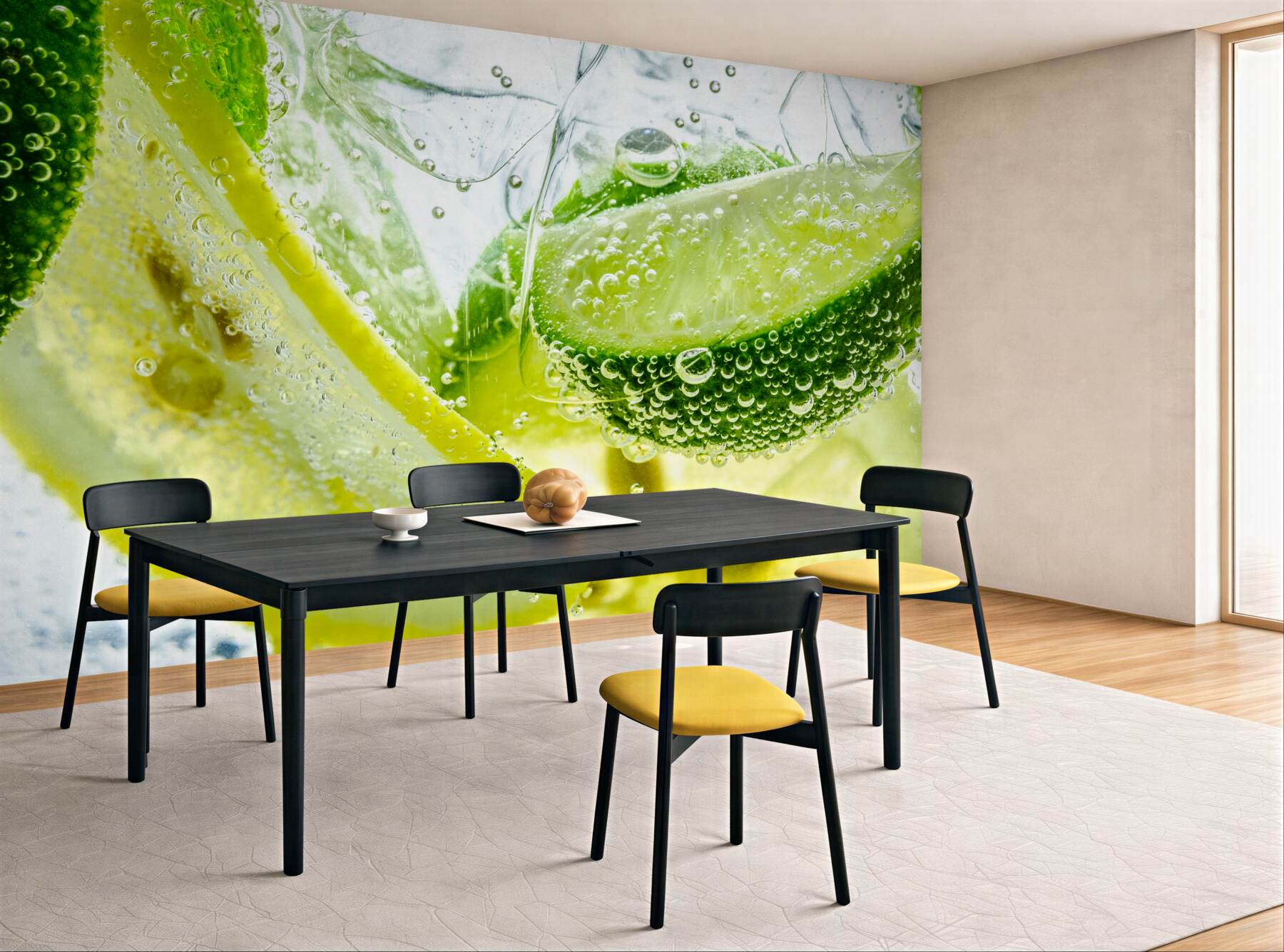 Fototapeta plasterki cytryny i limonki w wodzie