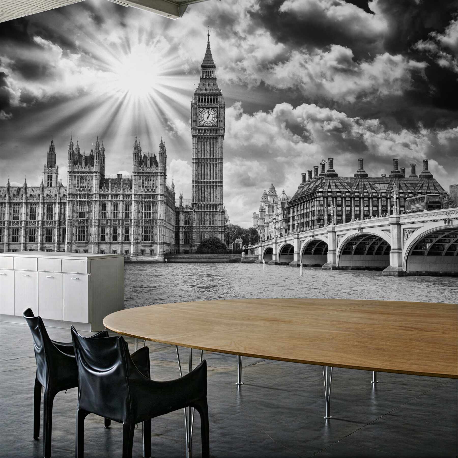 Fototapeta jasny dzień w Londynie b/w