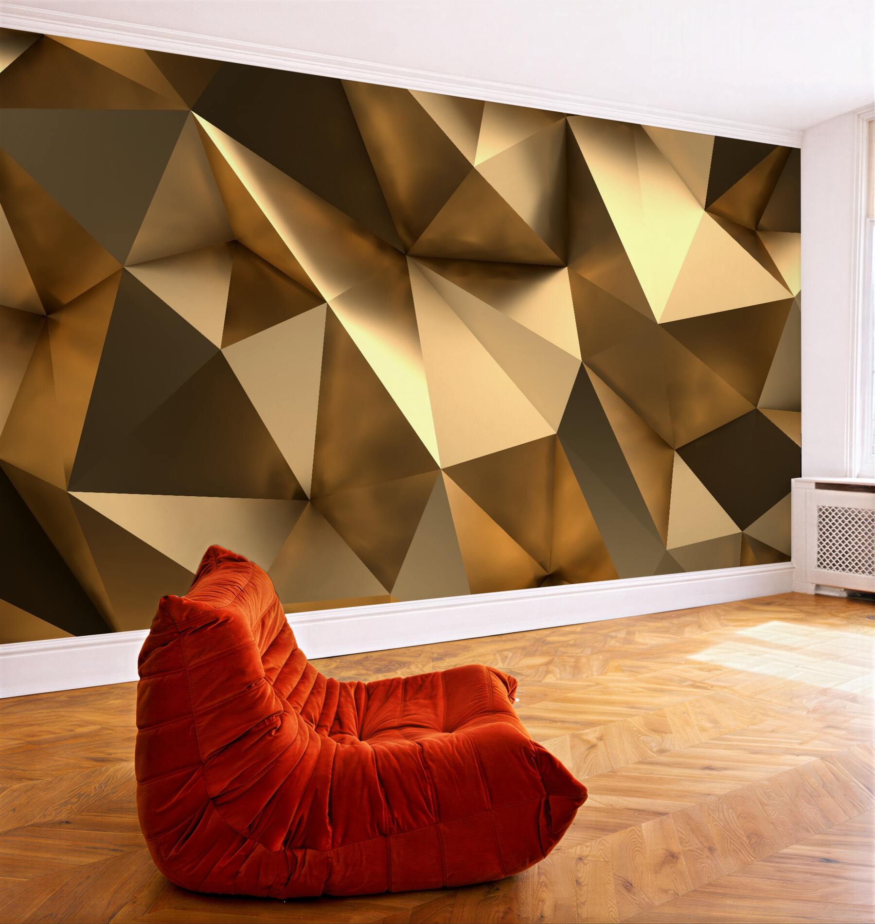 Fototapeta złote kształty geometryczne