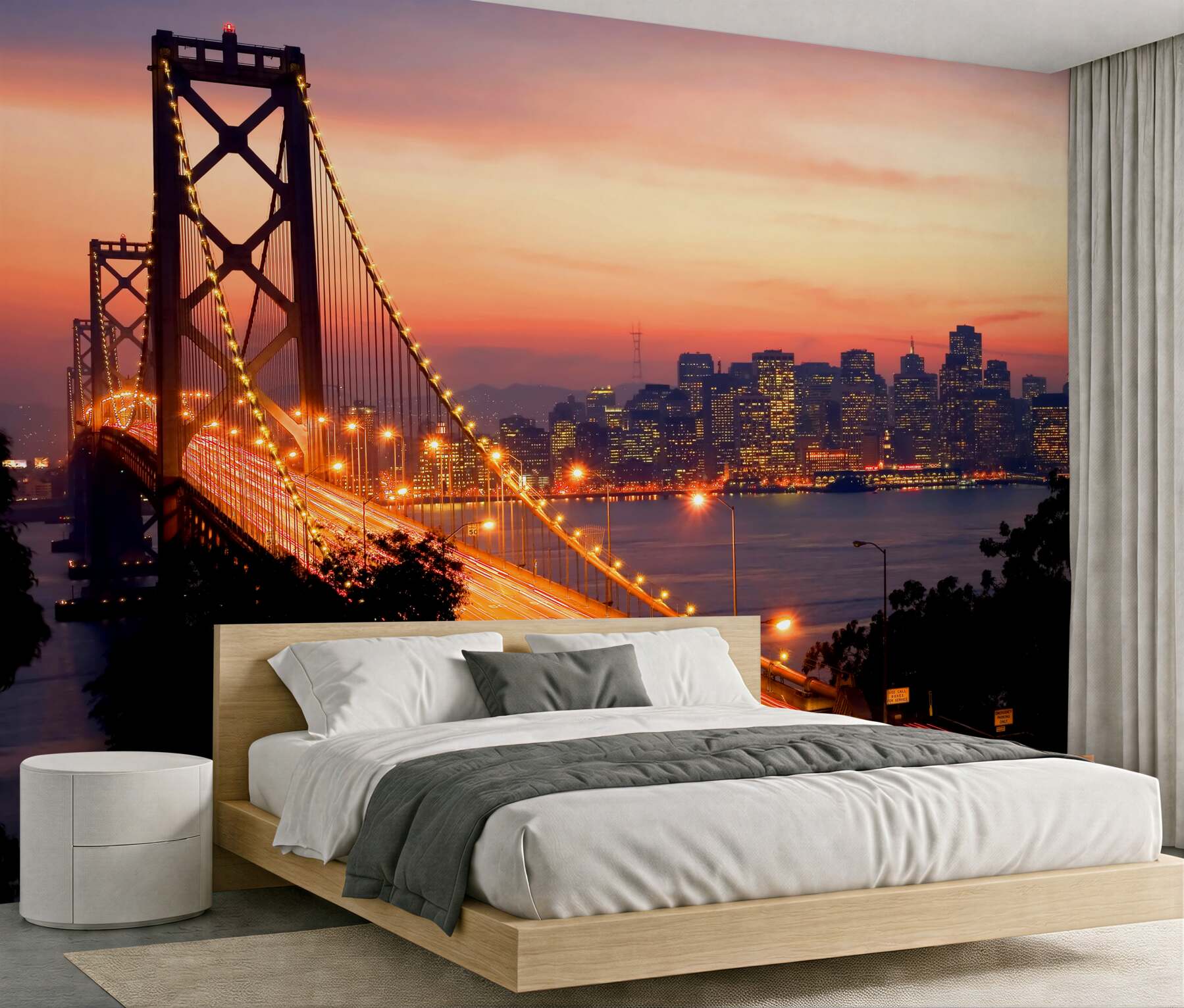 Fototapeta San Francisco w świetle świateł