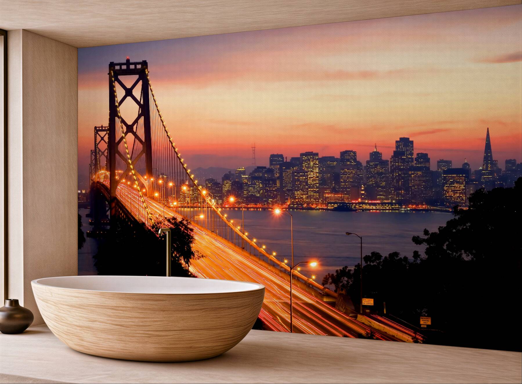 Fototapeta San Francisco w świetle świateł