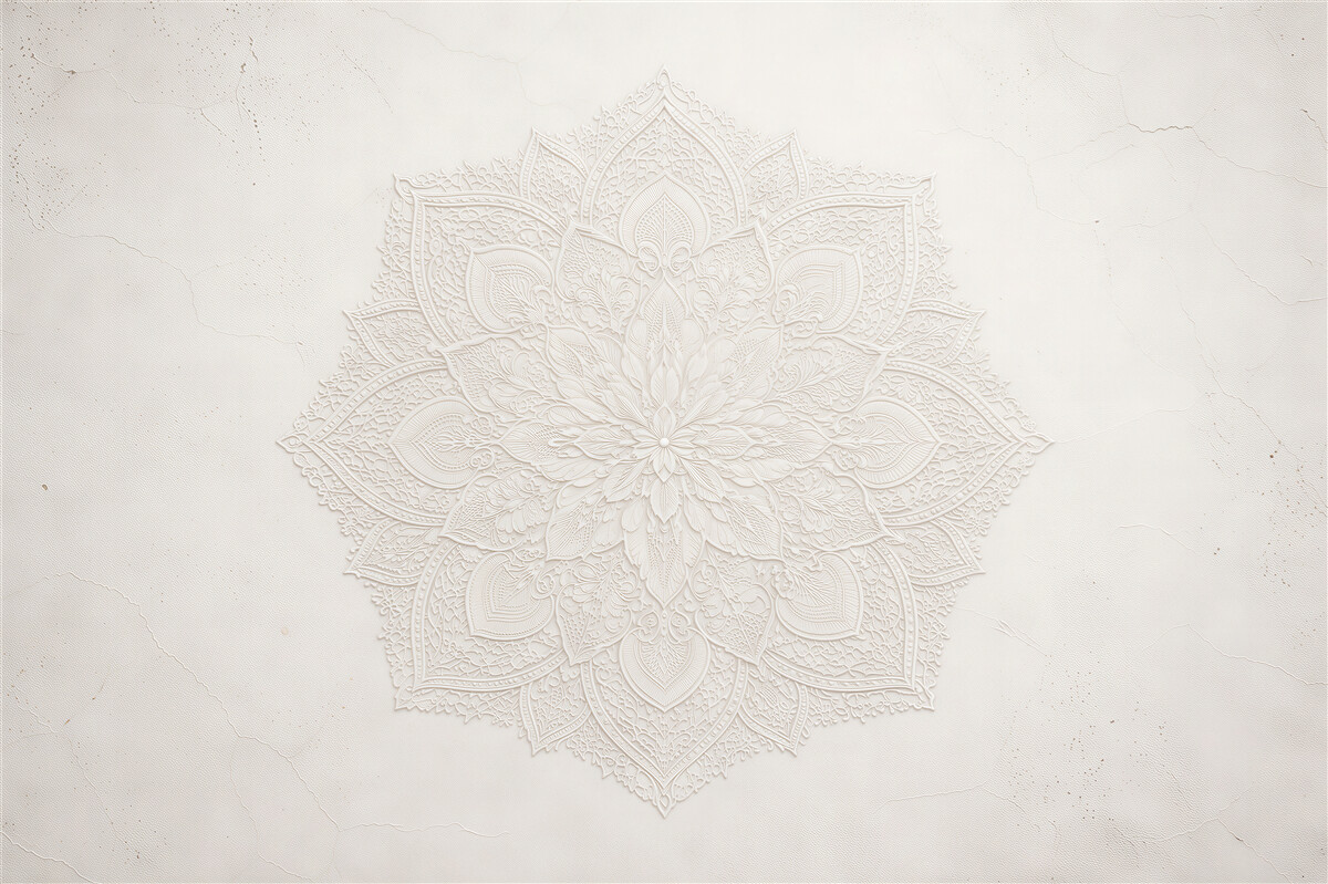 Fototapeta kremowa mandala w stylu boho