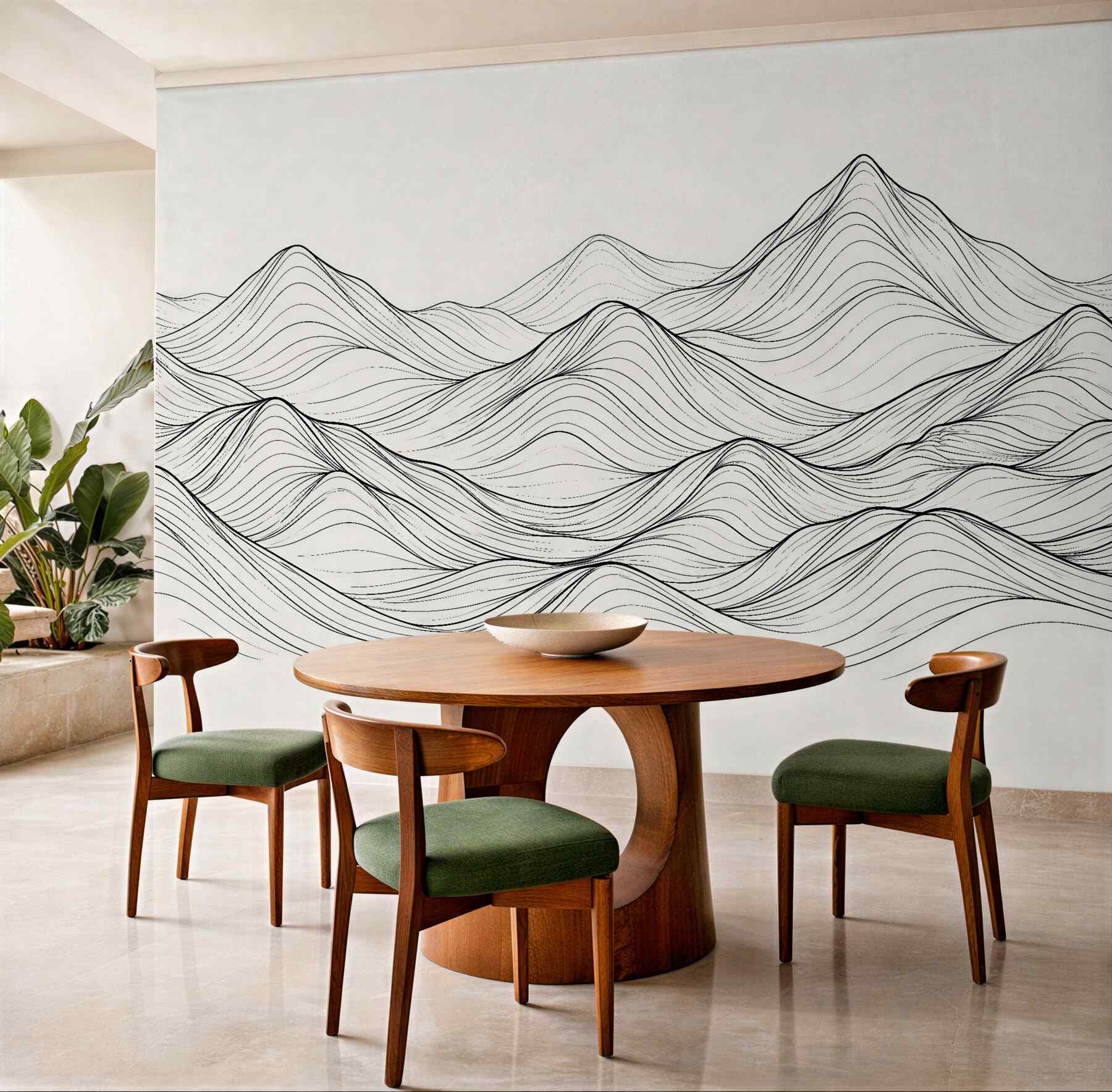 Fototapeta minimalistyczne linie górskie