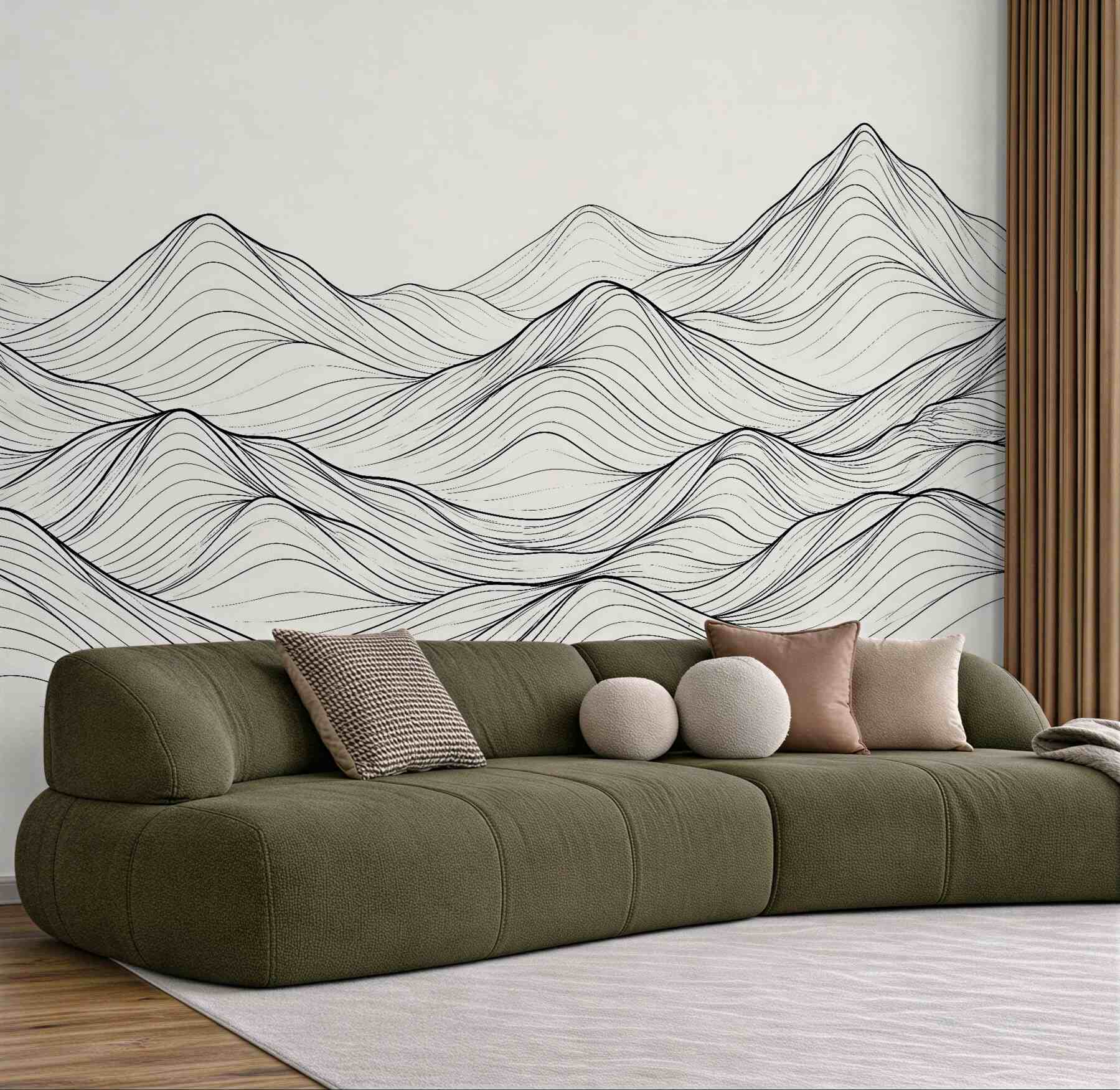 Fototapeta minimalistyczne linie górskie
