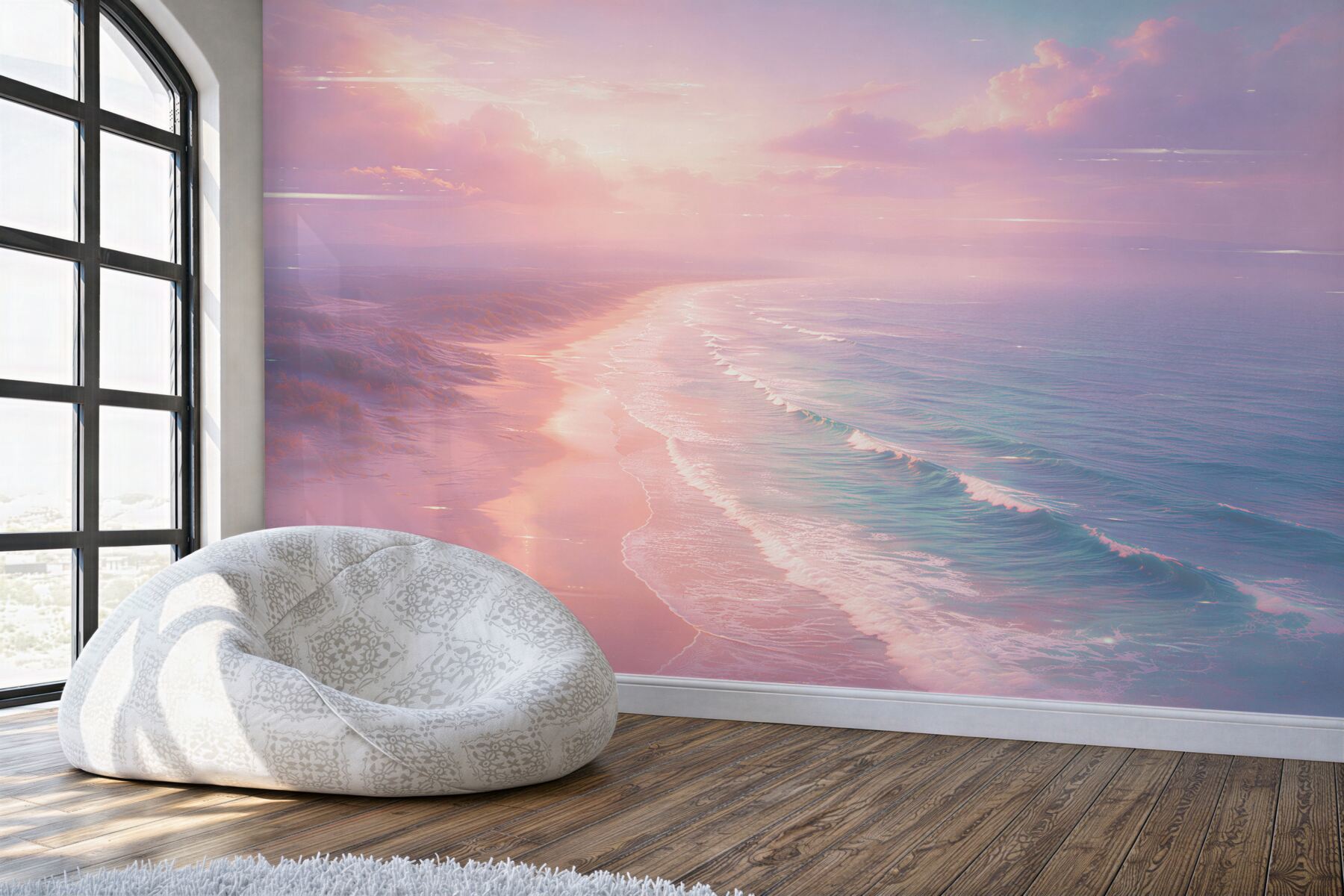 Fototapeta pastelowy brzeg o świcie
