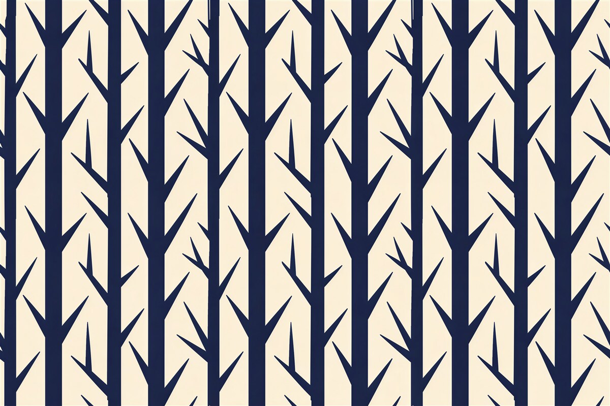 Fototapeta minimalistyczny rytm leśnych pni