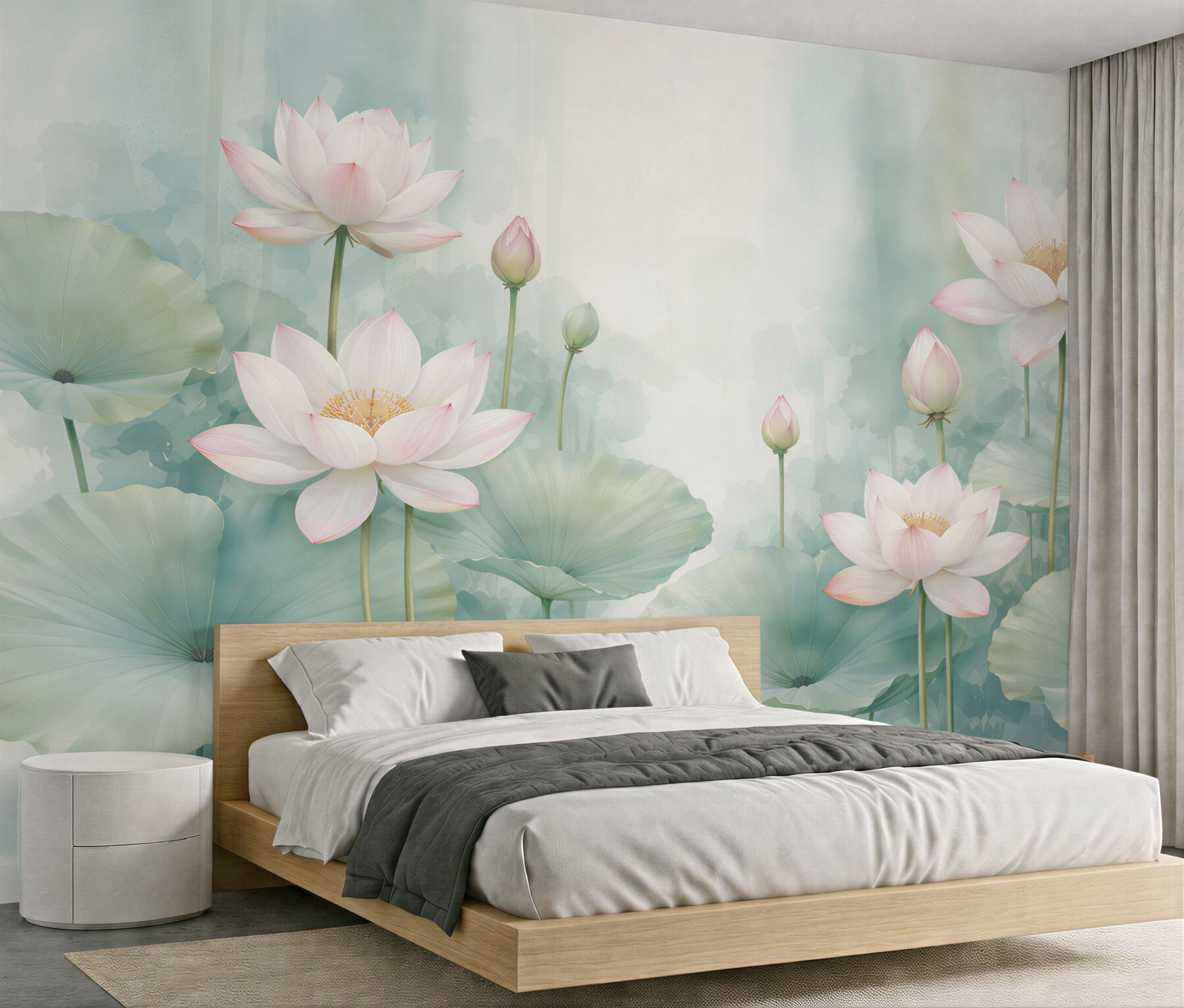 Fototapeta lotosy w pastelowej harmonii