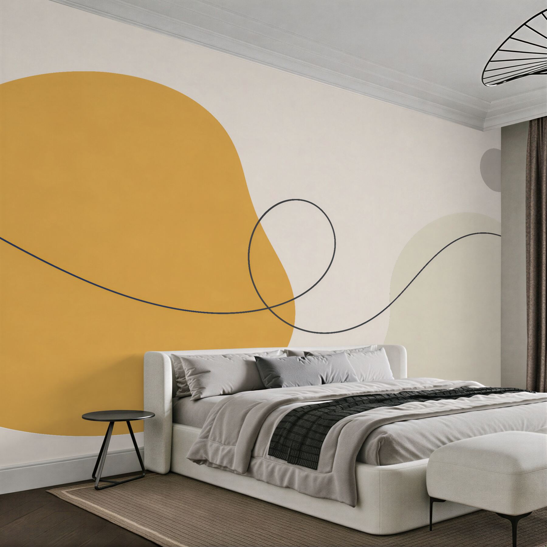 Fototapeta minimalistyczna linia i plamy