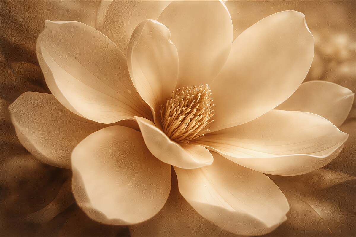 Fototapeta złota magnolia w eleganckim zbliżeniu