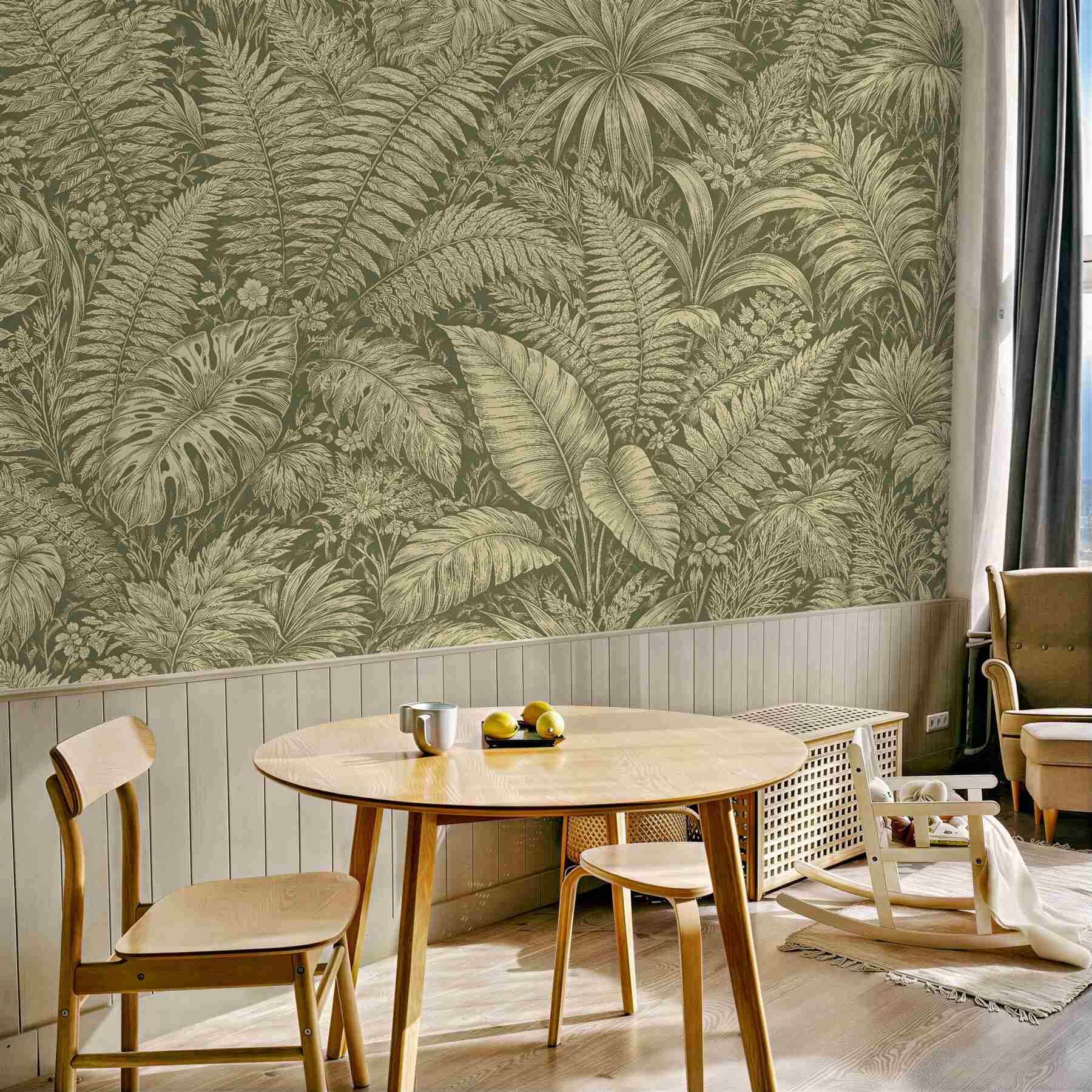Fototapeta botaniczna dżungla w sepii