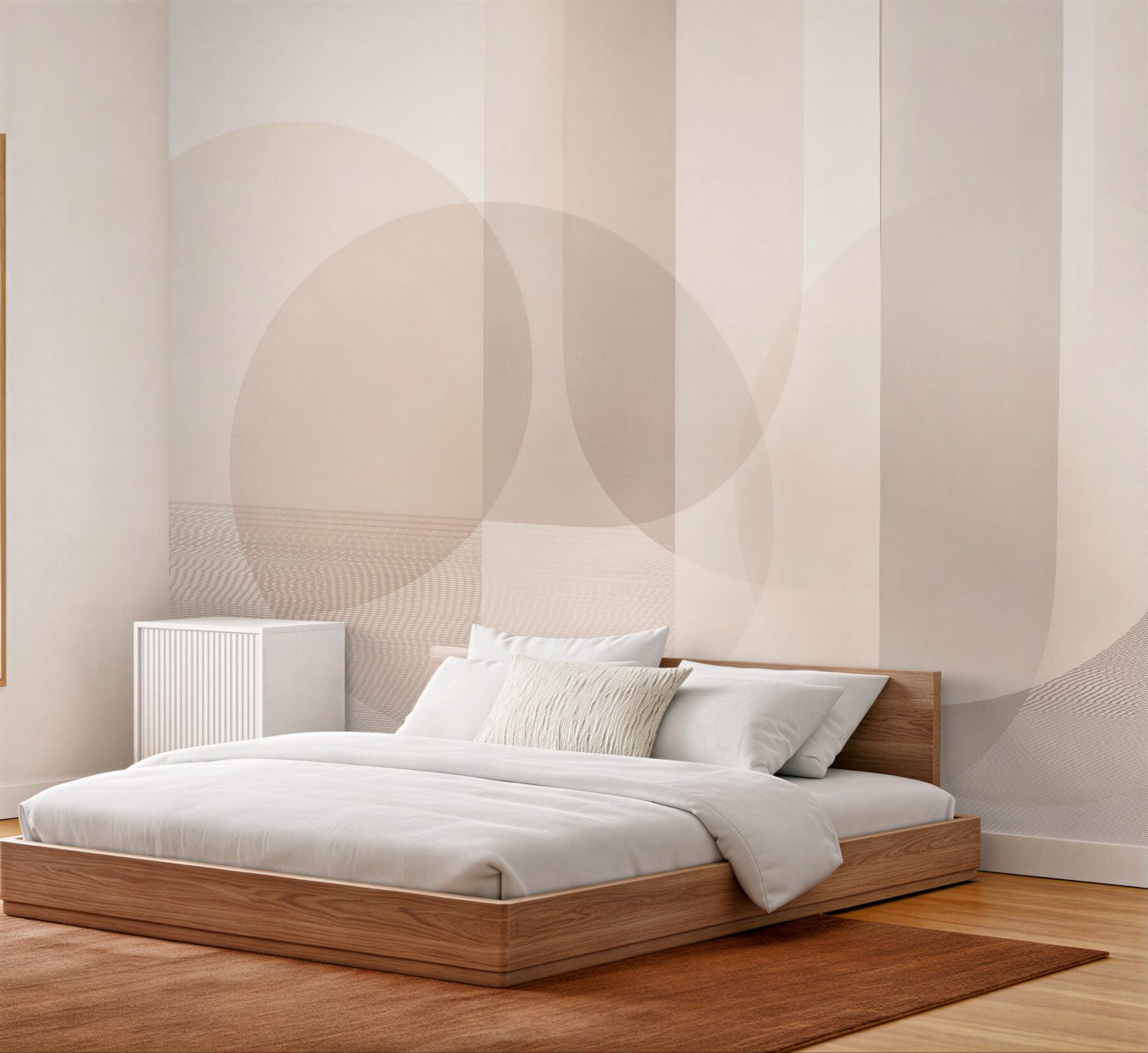 Fototapeta beżowa geometria minimalistyczna